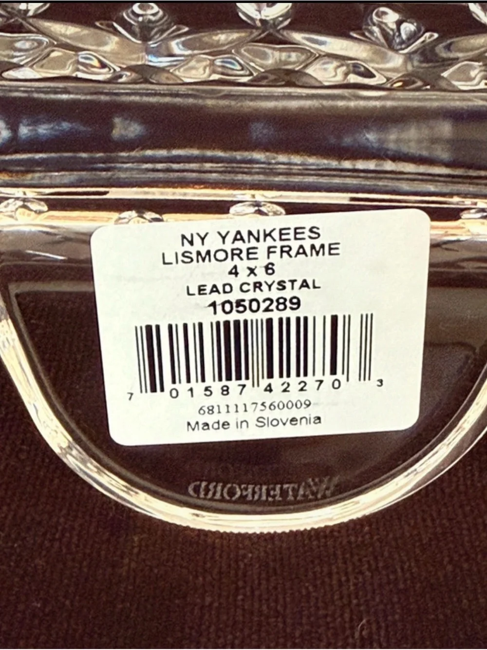 Waterford NY Yankees Waterford Lismore Crystal Frame (4x6)💙🤍